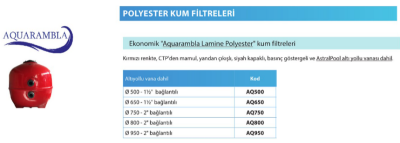 Aquarambla Ø650 mm Polyester Kum Filtresi - 3