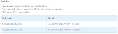 Kalibrasyon Sıvısı PH 4 20ML - 3