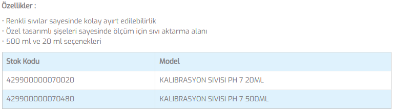 Kalibrasyon Sıvısı PH 7 20ML - 3