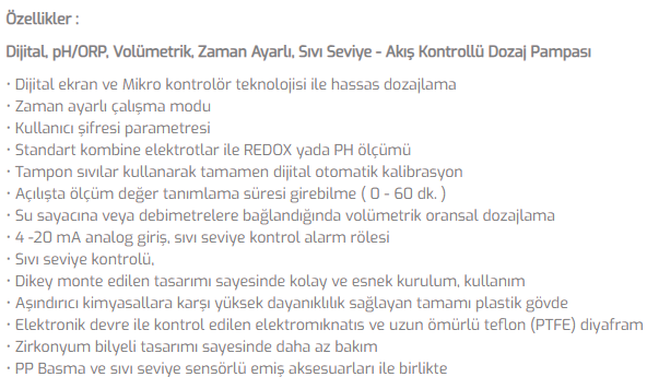 Lara PR Dijital Dozaj Pompası 5L/7B - 2