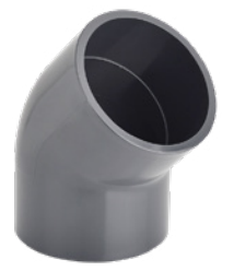 PVC 45º Yapıştırma Dirsek Ø75 mm - 1