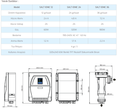 Salt Ionıc A 12 Gr/H Tuz Klor Jeneratörü (1)